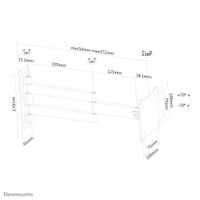 Neomounts FPMA-W830BLACK Monitor-wandbeugel 1-voudig 25,4 cm (10) - 68,6 cm (27) Zwart Kantelbaar, Zwenkbaar - thumbnail