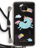 Vliegende eenhoorn: Motorola Moto Z Force Transparant Hoesje met koord