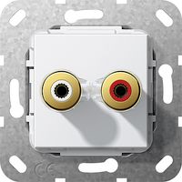 Gira High-End luidspreker-connector glanzend wit 566503 Gira High-End luidspreker-connector glanzend wit 566503