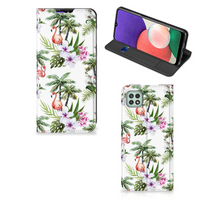 Samsung Galaxy A22 5G Hoesje maken Flamingo Palms