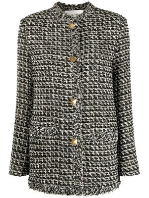 Valentino Garavani veste en tweed à sequins - Noir