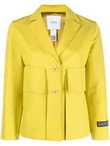 Patou blazer en coton à simple boutonnage - Jaune