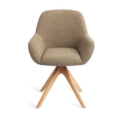 Jesper Home Eetkamerstoel 'Kushi' Revolve Oak Natural, kleur Moss Meadow
