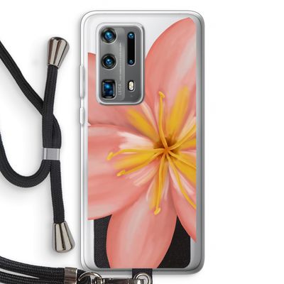 Pink Ellila Flower: Huawei P40 Pro Plus Transparant Hoesje met koord