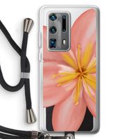 Pink Ellila Flower: Huawei P40 Pro Plus Transparant Hoesje met koord