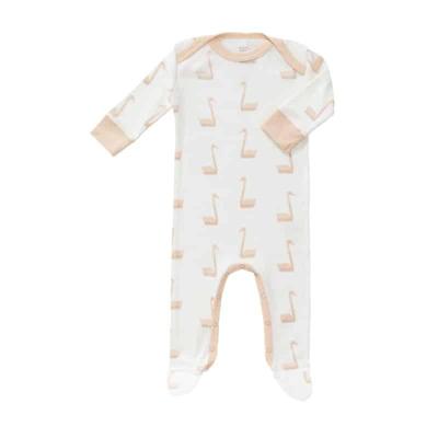Fresk pyjama met voetjes Swan Pale Peach-6-12 mnd