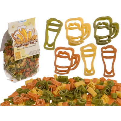 Driekleurige Durum Tarwe Pasta in Biervorm - 250g