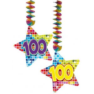 Hangversiering 100 jaar 2 stuks