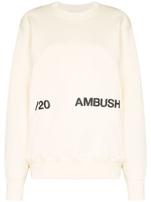 AMBUSH sweat à logo imprimé - Blanc