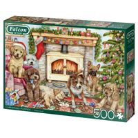 Falcon de luxe Christmas Puppies 500 stukjes - thumbnail
