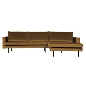 BePureHome Rodeo Chaise Longue Rechts - Velvet - Honinggeel