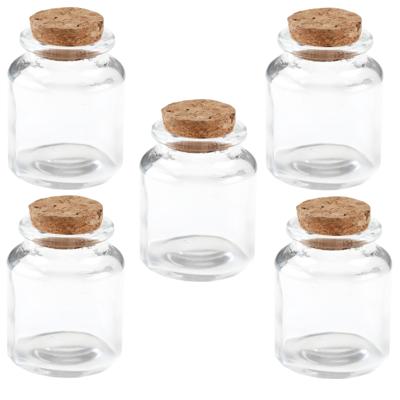 Klein flesje - 120x - 5 x 6 cm - transparant - glas - potje - DIY - bedankjes - bewaarpotjes