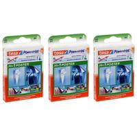 Tesa Powerstrips ophang gummetjes - 60x stuks - zelfklevend - poster strips
