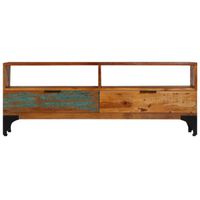 The Living Store Houten TV-kast - 118 x 35 x 45 cm - Massief gerecycled hout - thumbnail