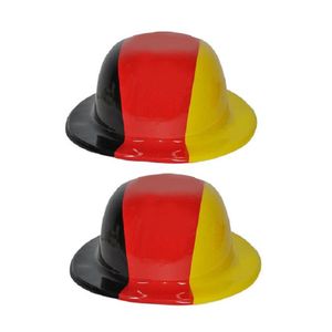 2x stuks duitsland supporters bolhoed plastic