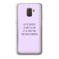 Ochtendhumeur: Samsung Galaxy A8 (2018) Transparant Hoesje