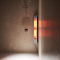 Sunshower Solo - Opbouw (hoek) - Infrarood - 20 x 124 x 18 cm - Wit