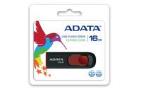 ADATA C008 USB flash drive 16 GB USB Type-A 2.0 Zwart, Rood - thumbnail