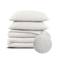 Dekbedovertrek Percale - Tweepersoons (200x200 cm) - Off-white Percale katoen - Dessin: Effen - Dreamhouse - Dekbed-Discounter.nl