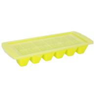 Plasticforte IJsblokjesvorm met afsluitdeksel - limegroen - 1x - 12 blokjes Plasticforte IJsblokjesvorm met afsluitdeksel - limegroen - 1x - 12 blokjes