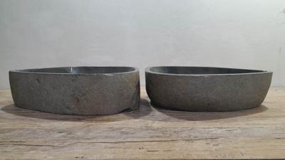 Flussstein Waschschale Satz RL250325AB, 58x38x15 cm
