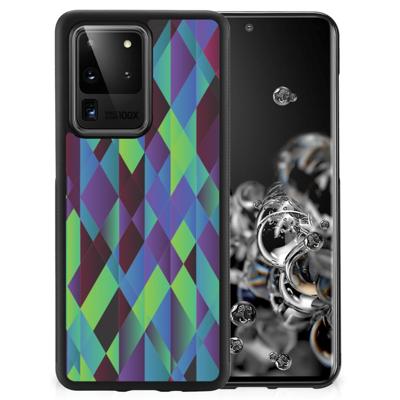 Samsung Galaxy S20 Ultra Grip Case Abstract Green Blue