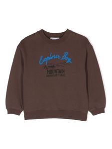 Bonpoint sweat en coton à imprimé graphique - Marron