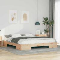 Bedframe met opslag Bruin 180 x 200 cm Massief grenenhout