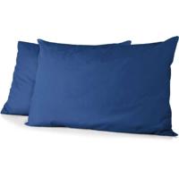 Set van 2 kussenslopen - HOME LINGE PASSION - 50 x 70 cm - Blauw