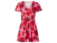 esmara Dames jumpsuit (XS (32/34), Patroon roze/rood) - thumbnail