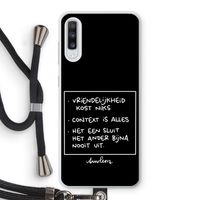 Mijn Motto's: Samsung Galaxy A70 Transparant Hoesje met koord