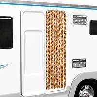 VidaXL Vliegengordijn 56x185 cm chenille oker en wit