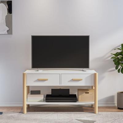 Tv-meubel 82x38x45 cm bewerkt hout wit