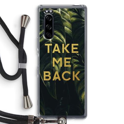 Take me back: Sony Xperia 5 Transparant Hoesje met koord