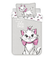 Disney Aristocats peuterdekbedovertrek - 100 x 135 cm - grijs - Katoen