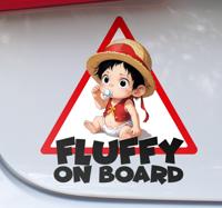 Aangepast anime-personage sticker baby aan board