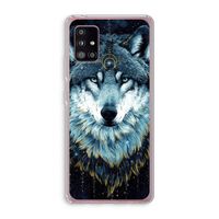 Darkness Wolf: Samsung Galaxy A51 5G Transparant Hoesje