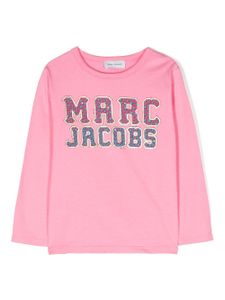 Marc Jacobs Kids t-shirt longues manches à logo imprimé - Rose