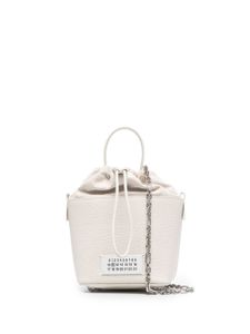 Maison Margiela petit sac seau 5AC - Tons neutres