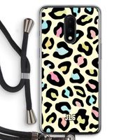 Leopard pattern: OnePlus 7 Transparant Hoesje met koord