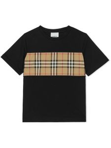 Burberry Kids t-shirt en coton à motif Vintage Check - Noir