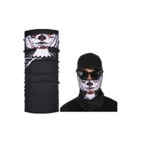 Zwart skelet biker masker voor volwassennen