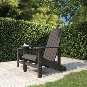 Tuinstoel Adirondack HDPE antracietkleurig