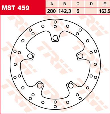 TRW Remschijf, remschijven voor de moto, MST459