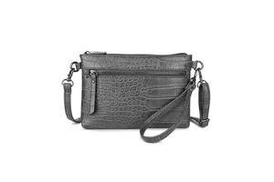 Wimona Schoudertasje / Clutch Croco Marta Grijs