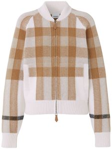 Burberry cardigan zippé à carreaux - Tons neutres