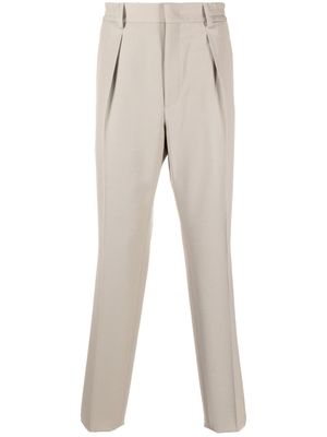 FENDI pantalon de costume à design plissé - Tons neutres