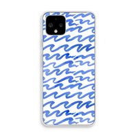 Blauwe golven: Pixel 4 Transparant Hoesje