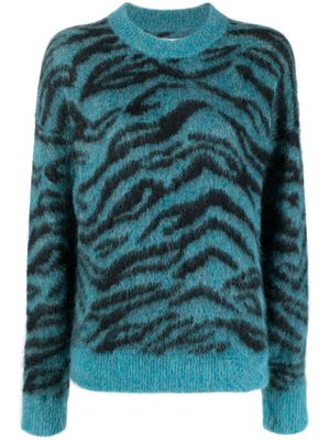 Zadig&Voltaire pull en maille à motif zébré - Bleu