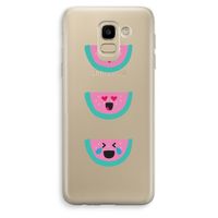 Smiley watermeloen: Samsung Galaxy J6 (2018) Transparant Hoesje Smiley watermeloen: Samsung Galaxy J6 (2018) Transparant Hoesje